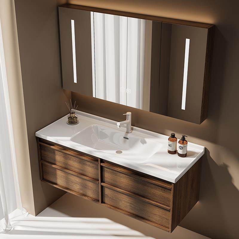中古风骨骼线陶瓷一体盆大尺寸浴室柜组合洗漱台洗手洗脸盆柜智能,家装主材,浴室柜组合,淘宝优惠券,粉丝福利购,淘宝优惠卷