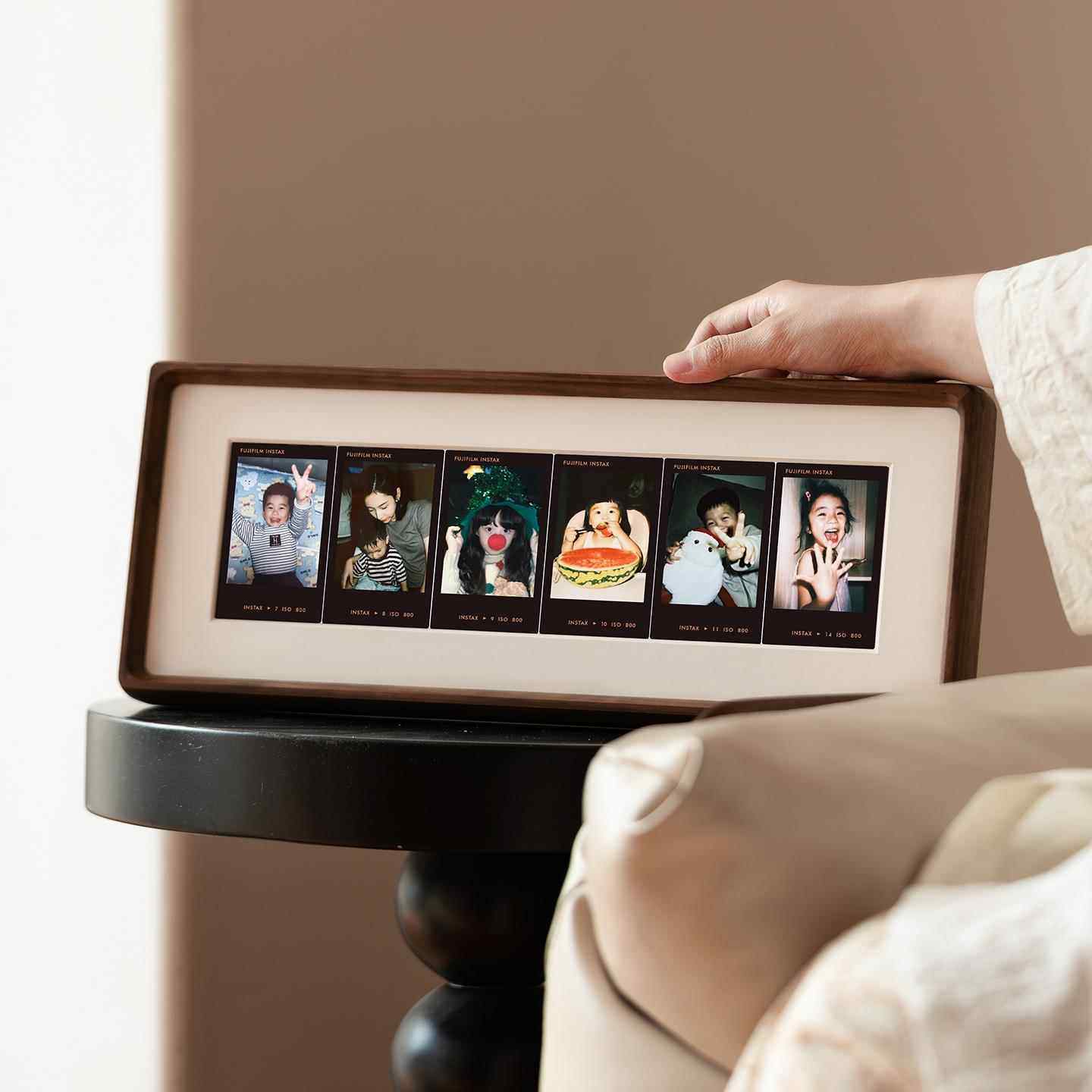 黑胶照片diy定制打印拍立得实木相框送女朋友闺蜜高级感摆台礼物