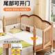 拼接床榉木升床边加宽婴小护985床宝宝床大儿人可睡栏可降床儿童