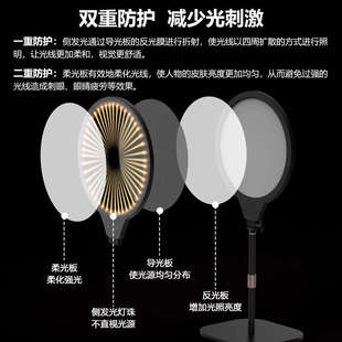 面部柔光补光灯直播灯电脑直播间专用面光灯带散热器主播手机桌面
