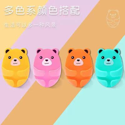 Clearance Sale: Large Adhesive Cartoon Bear Plug Hooks, No-D