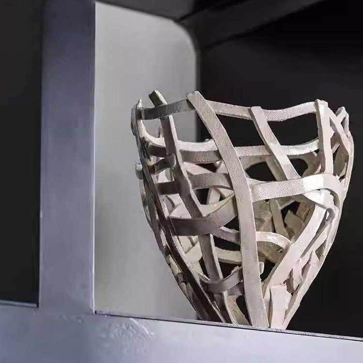 现代艺术镂空花器售楼处样板间民宿客厅茶几书房花瓶装饰品摆件