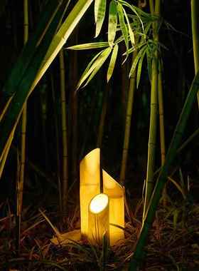 太阳能JH-03052外防草水发光竹景子庭院灯公园花园装户饰观灯园林
