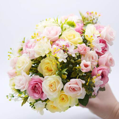 永恒天使手捧花 D678 绢花仿真花 婚庆婚礼 婚礼新娘手捧花x 实价