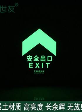郑州地铁夜光安全出口疏散指示自发光地面导向标识圆形不锈钢地标