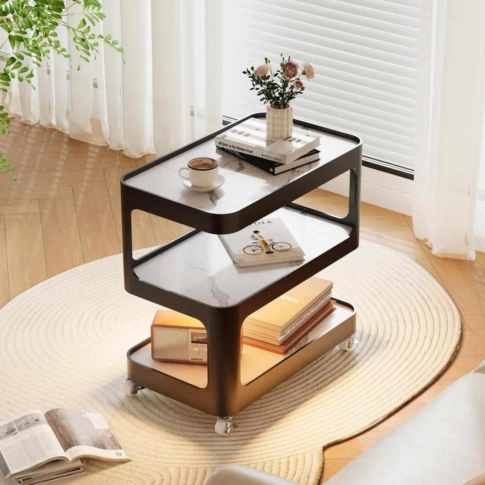 轻奢茶几边几多功能带轮角几沙发边几可移动边柜架床头柜批发