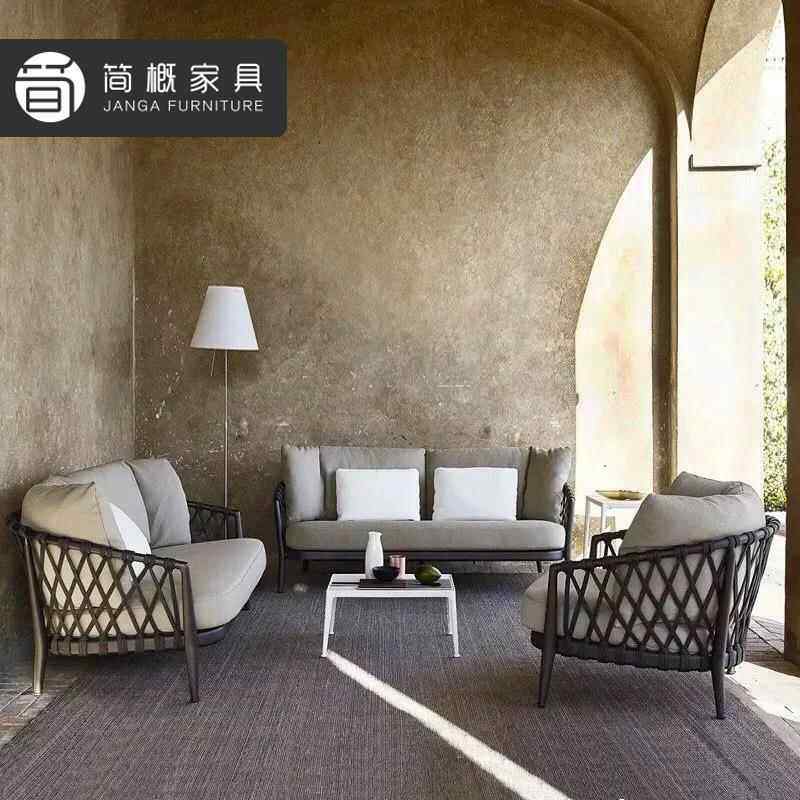 室墅外别855藤编发户外花园庭院金露属沙发天休闲防水防晒沙发茶,住宅家具,户外沙发,淘宝优惠券,粉丝福利购,淘宝优惠卷