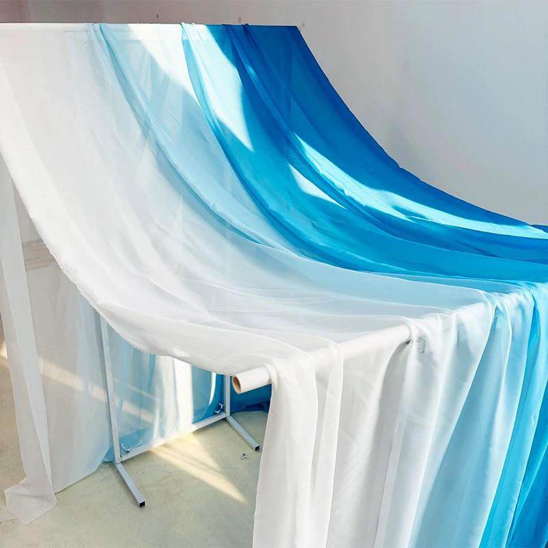蓝色渐变半透明雪纺布料幼儿园环创布置活动背景装饰吊顶纱幔飘逸,节庆用品/礼品,节庆布艺用品,淘宝优惠券,粉丝福利购,淘宝优惠卷
