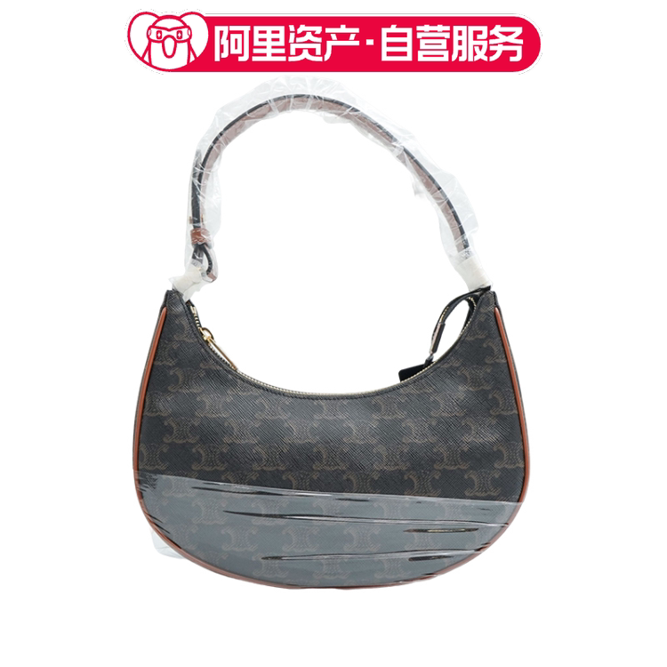 全新CELINE瑟琳AVA黑老花腋下包豌豆包单肩手提女包图片