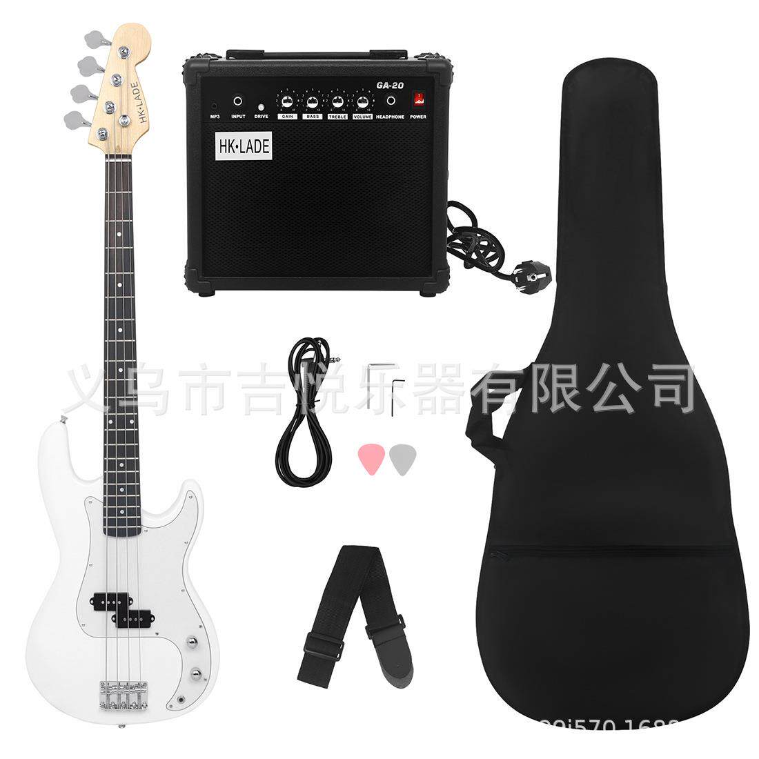 HK.LADE吉电贝司四弦电斯套装低HK-01音贝儿童初学演奏摇他滚贝斯