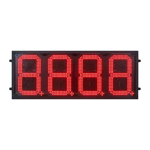 供应加油站数字8字牌 印度LED油价屏10寸8888 红色高亮防水数字屏