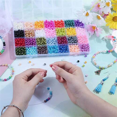 1960pcs 6mm ABS Imitation Pearl Beads for DIY Jewelry Making