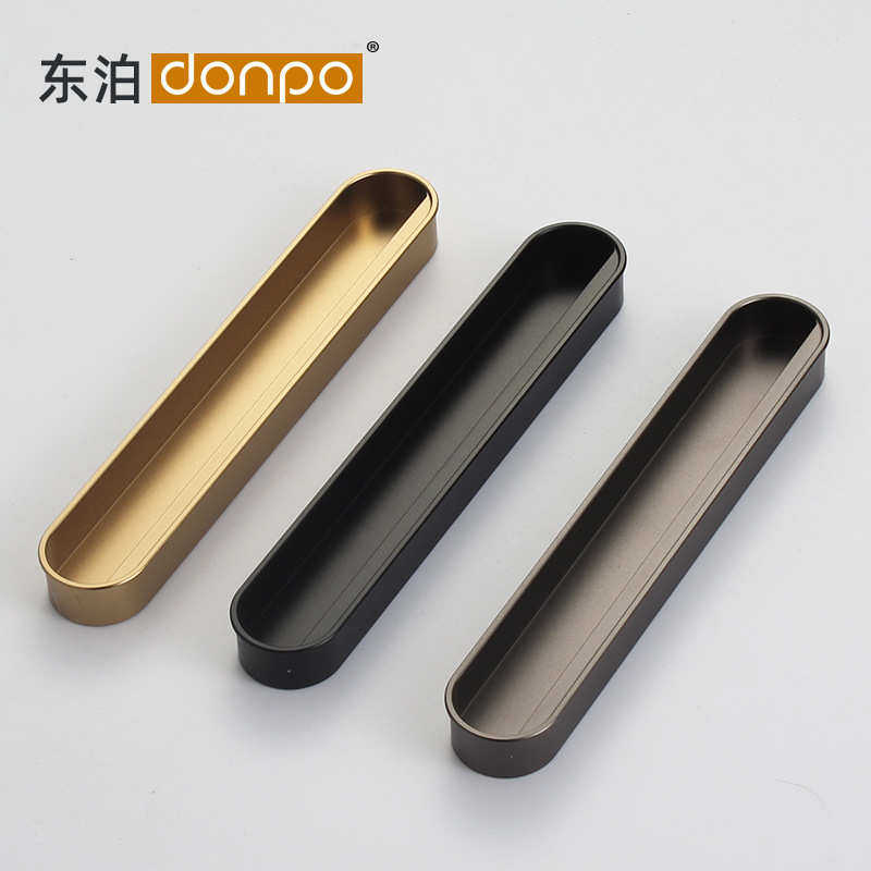 意式极简隐形拉手嵌入式开槽拉手黑色铝合金衣柜橱柜移门抽屉把手,住宅家具,拉手,淘宝优惠券,粉丝福利购,淘宝优惠卷