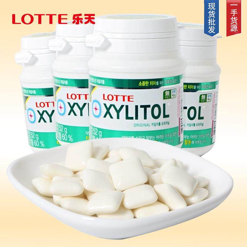 韩国 进口食品乐天木糖醇口香糖52g装糖果办公室休闲清新口气零食