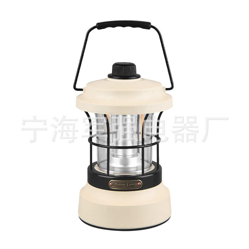 新款复古手提露营灯 户外野营 灯充电帐篷灯营地灯LED氛围灯马灯