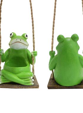 可爱仿真青蛙小花盆壁挂式树脂家居客厅庭院花园墙壁装饰小花盆现