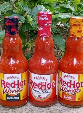Franks red hot wings sauce buffalo美国辣椒鸡翅调味酱弗兰克斯