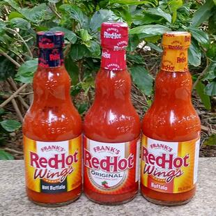 Franks red hot wings sauce buffalo美国辣椒鸡翅调味酱弗兰克斯