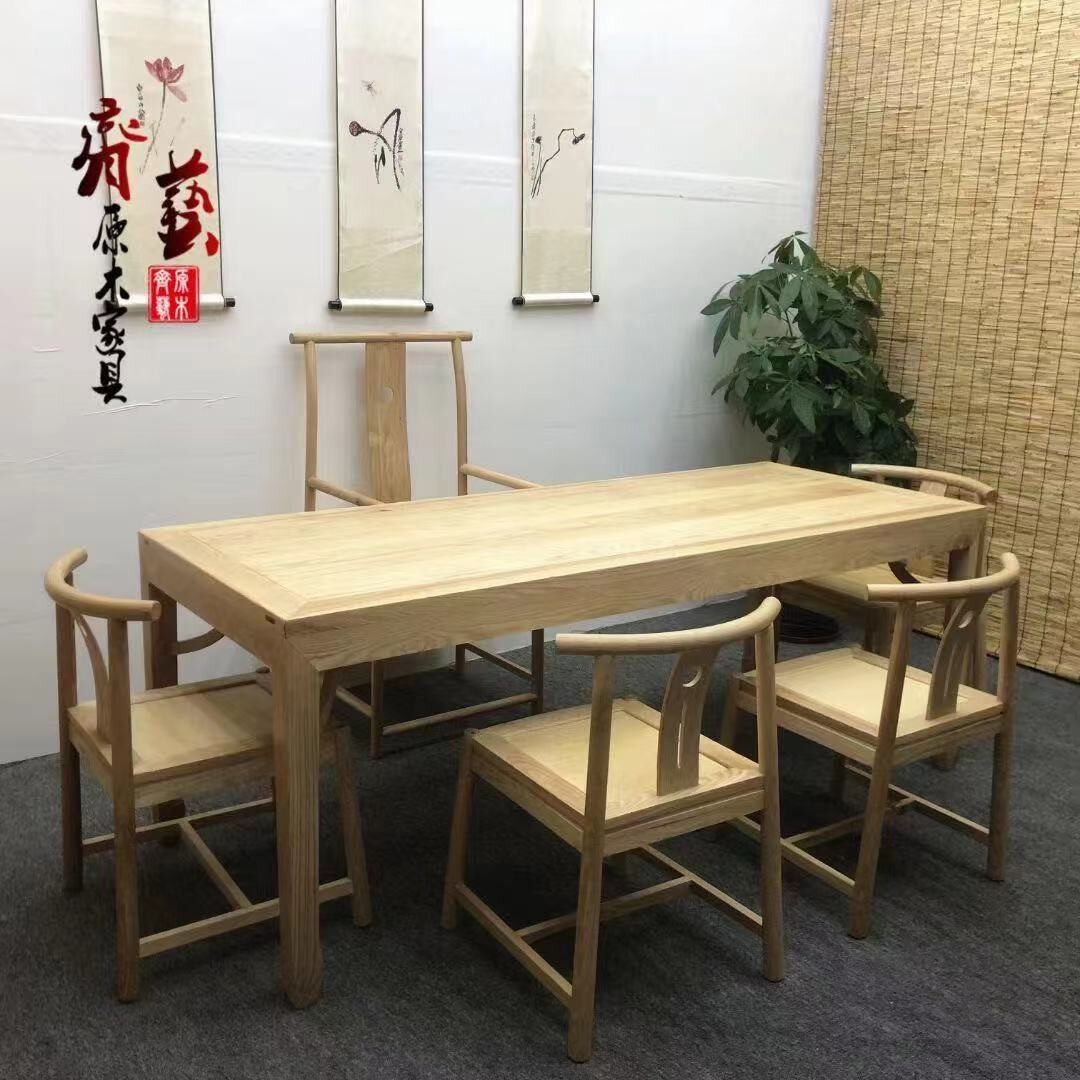 白蜡木家具实木茶台客厅禅意功夫茶几高档会所民宿酒店新中式茶桌