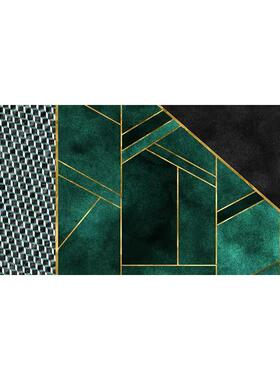 正品轻奢床边地毯墨绿色卧室长条地毯北欧i地毯床尾毯sn 家垫用小