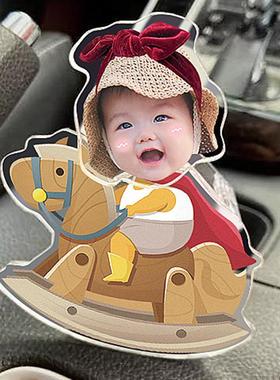 压克力摇头摆件定制宝宝头像照片车载娃娃摇摇乐网红明星周边批量