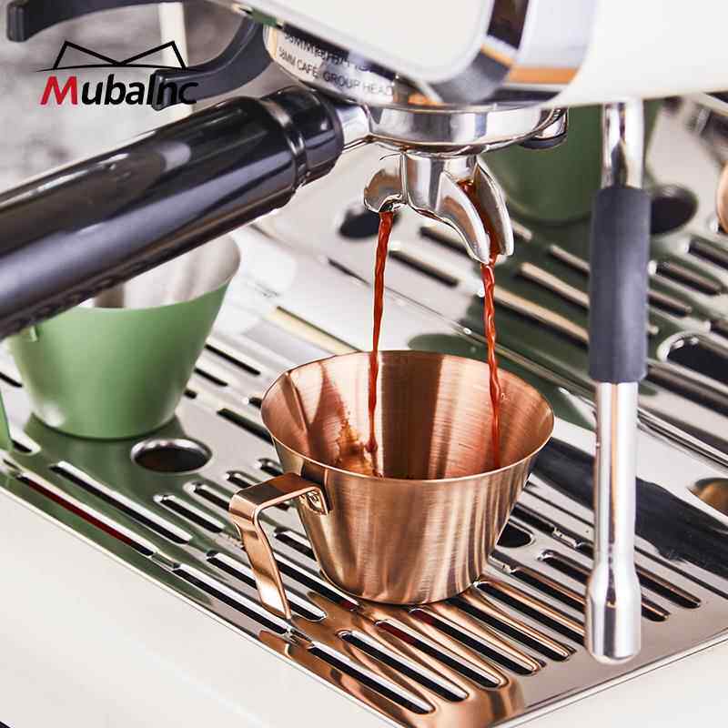 Mubalnc304不锈钢意式浓缩咖啡量杯盎司杯espresso萃取杯带刻度