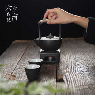 蜡烛加热底座复古粗陶家用温茶器陶瓷暖茶器茶壶茶蜡保温底座 日式