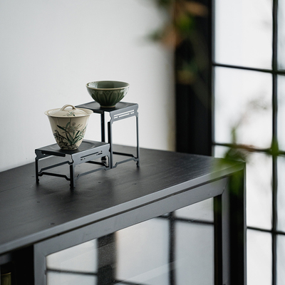 空间祠茶杯置博古架架架茶具 草木铁新款茶 展架收纳茶壶 架物茶