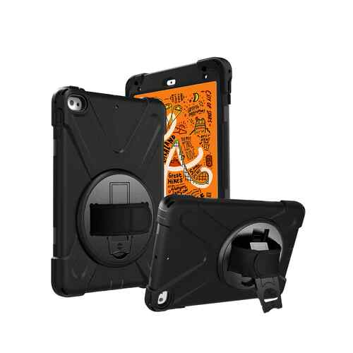 适用于新Ipad10.5防摔硅胶全包Mini2/3/4保护壳支架11英寸平板软壳Air3 5第10代2022 Pro防弯壳+手带+旋转支