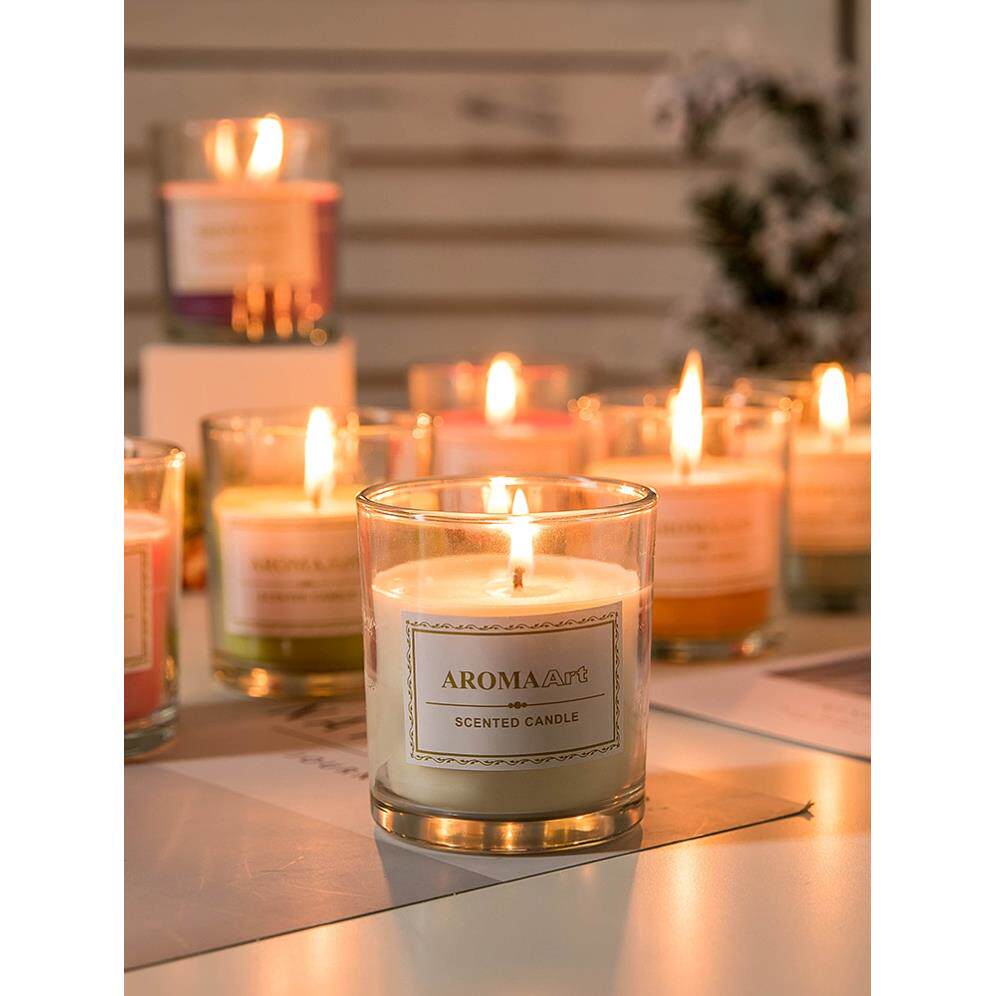 Candles Gift Set Luxury Scented Soy Wax Candle Home Decor - 实物图