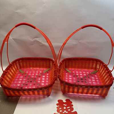 小神竹制果品桌面收纳筐篮子盘篮手提篮水NAY果篮鸡蛋竹编拜神拜