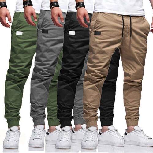 New Mens Casual Sports Pants Sweatpants Male Jogger Cargo