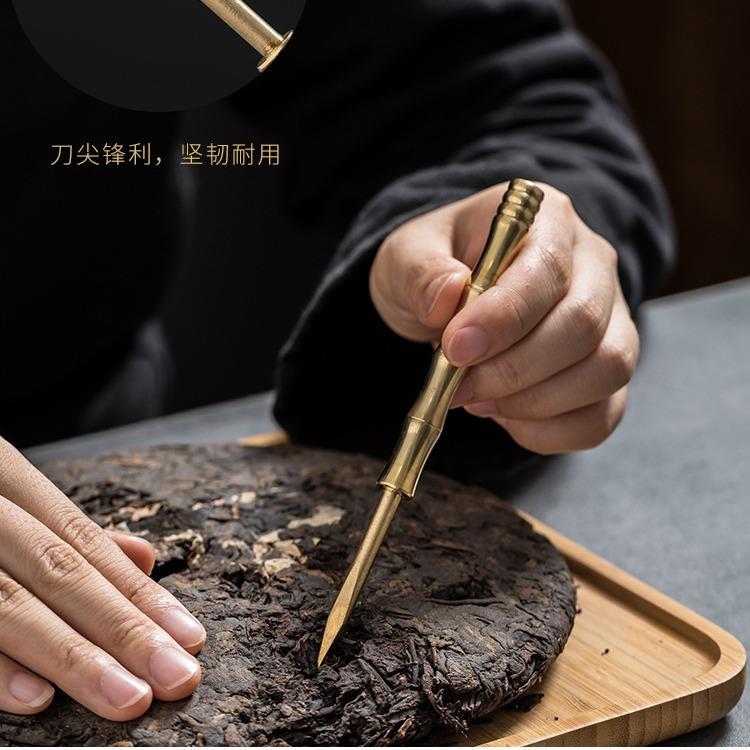 新款直销纯铜茶道六君子配件套装茶夹茶勺养壶笔茶艺组合茶盘功夫