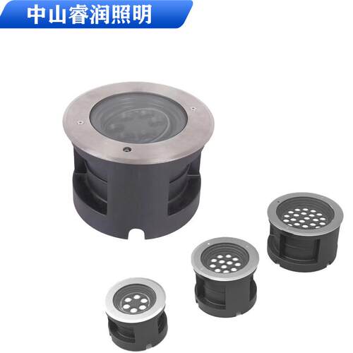 可调地埋灯LED面盖嵌入式6W12W24W照树灯圆形广场防水射灯强光