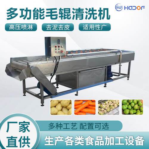 德福食去机AMY械 土豆毛辊清洗华皮品机 芋头萝卜毛刷清洗去泥设