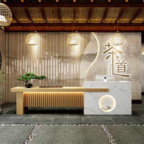 新款直销多功能接待台茶台吧台收银台前台接待台服装店美容院奶茶
