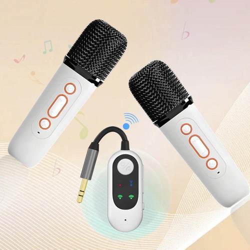 工厂直销K歌麦克风无线话筒蓝牙KTV汽车电视音响通用无延迟高配版