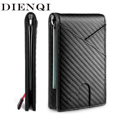 Carbon Fiber Rfid Slim Card Luxury Wallet Money Bag Mens Wa