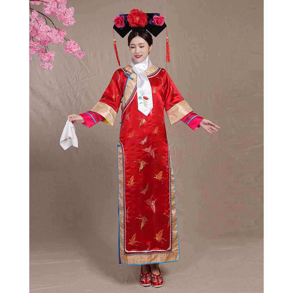 新款清朝代古装格格服女士成人清廷妃子宫嬷嬷舞台话剧甄嬛装传演