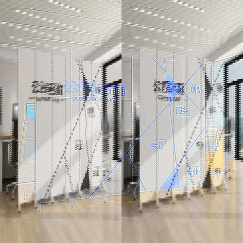 可订简约现代折叠移动双面办公室屏风隔断公司客厅卧室会议室遮挡