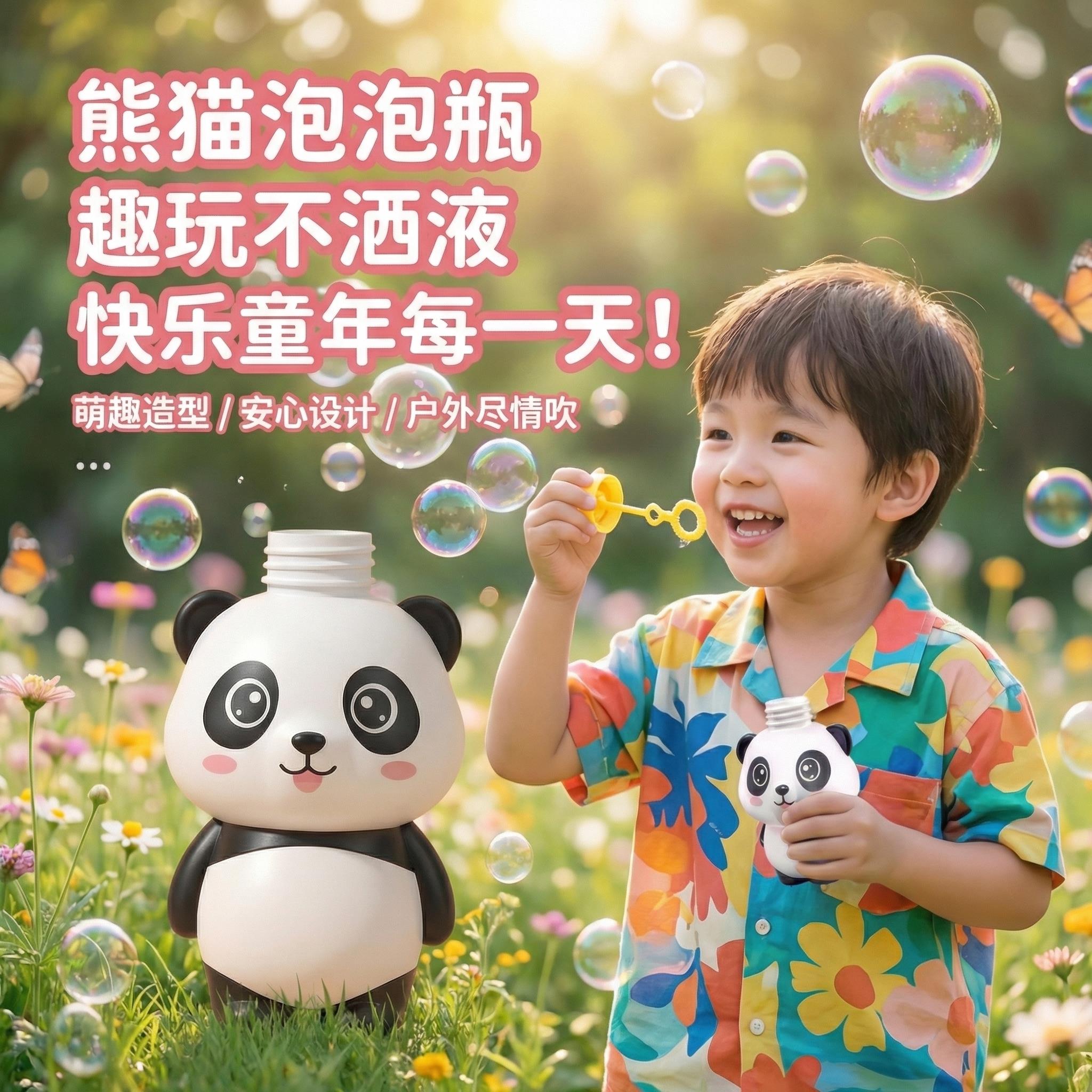 泡泡不倒液宝宝倒置不撒冰淇淋泡泡瓶泡泡水儿童手持户外吹泡泡机