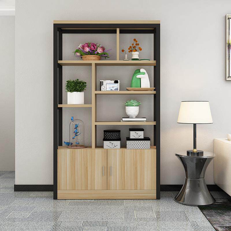 钢书架地展示架置物柜架客厅隔断货架MYA装木饰柜落多层创意铁艺