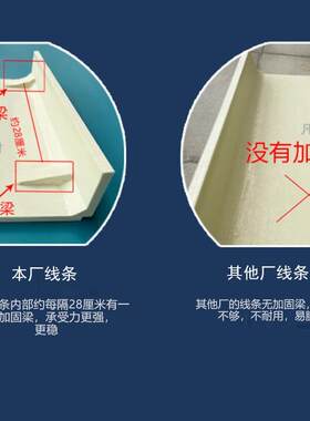 PU线条现代简欧灯槽线灯带造型装饰客厅吊顶射灯灯池角线彷石膏线