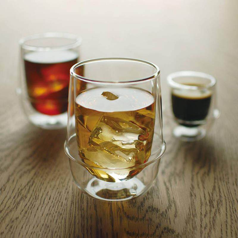 日本Kinto Kronos原创双层玻璃杯子隔热咖啡杯茶杯防烫水杯啤酒杯