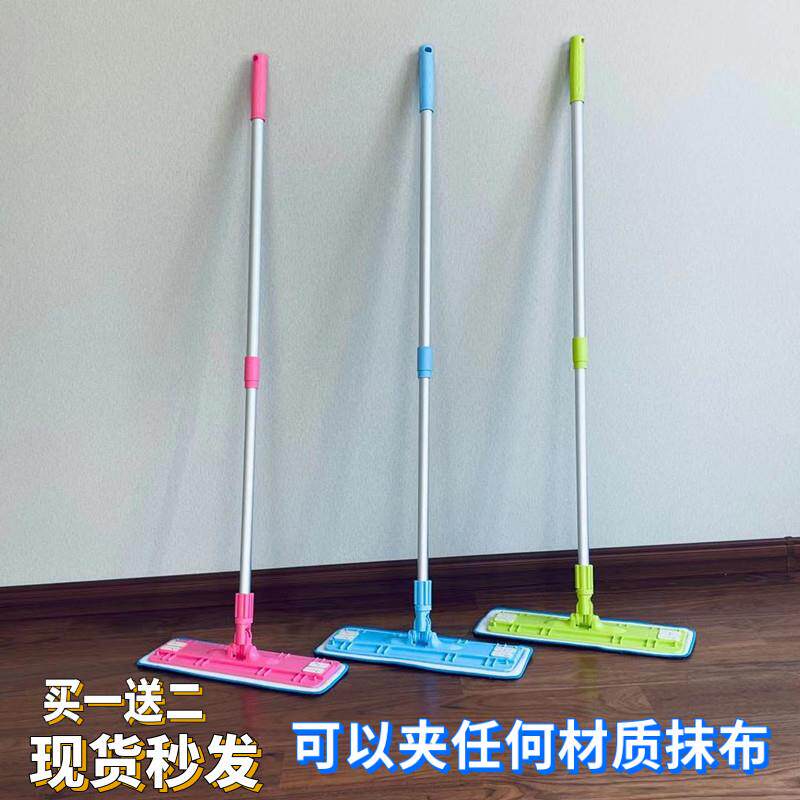 韩国进口平板拖把地板拖布黏贴替换布家用夹布地砖瓷砖除灰尘拖把