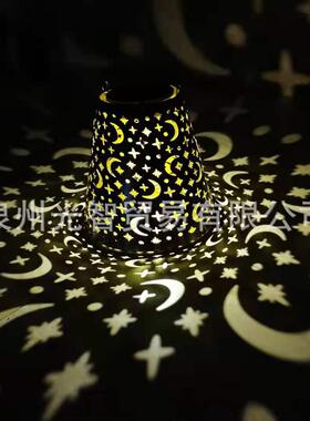 铁艺太阳能灯星星月亮灯民宿酒吧户外庭院装饰氛围灯