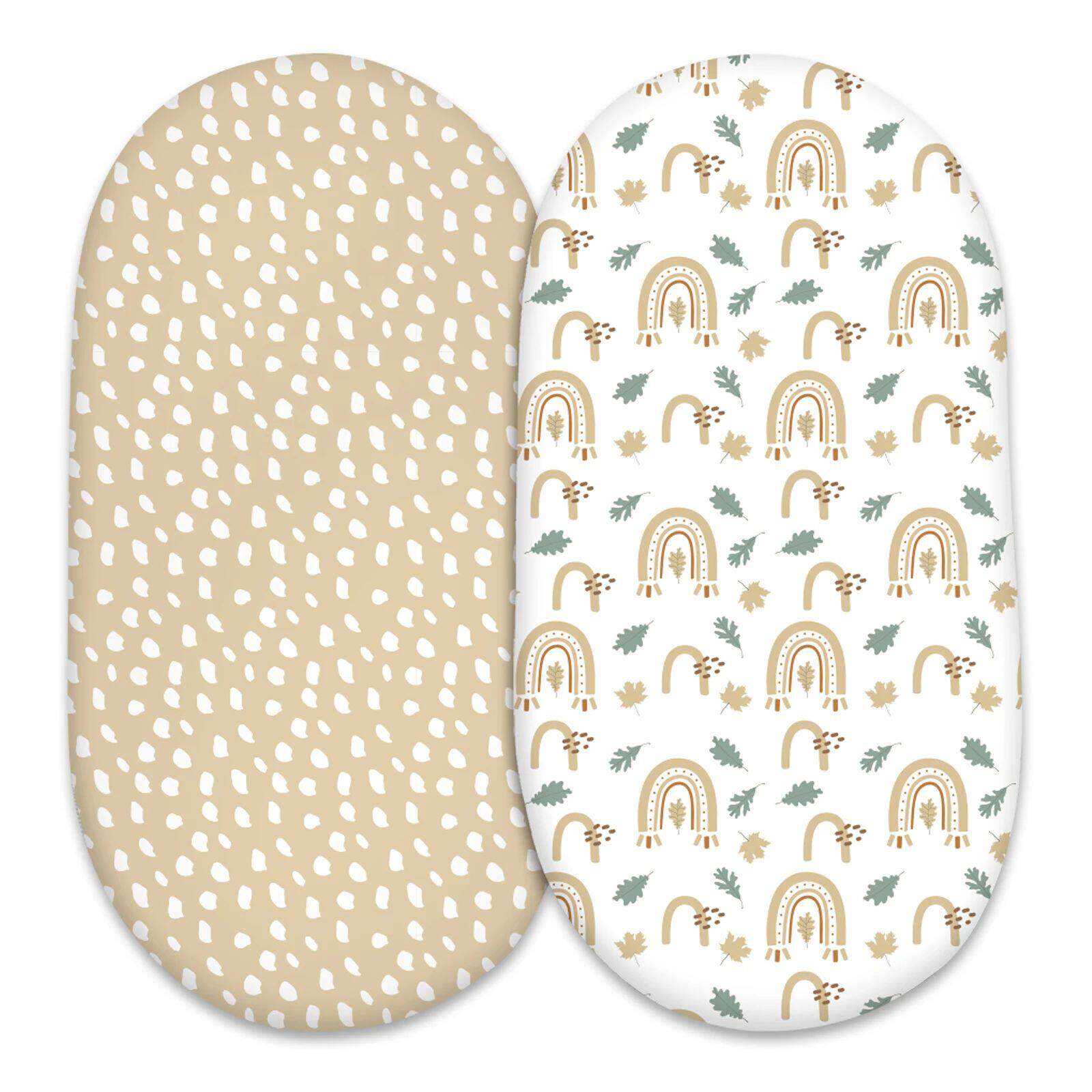 Gllquen Baby Bassinet Sheet 2pack Fitted Cradle Maress Sheet - 实物图