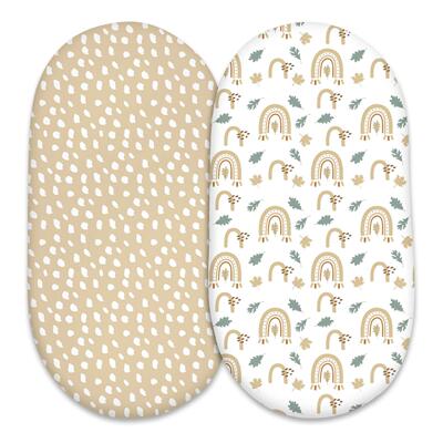 Gllquen Baby Bassinet Sheet 2pack Fitted Cradle Maress Sheet