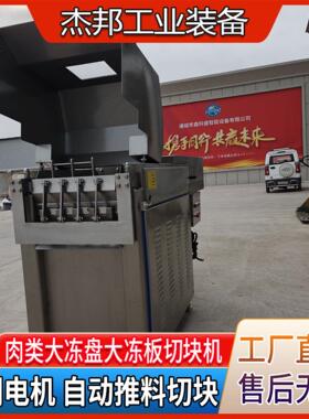 自动推料冻肉切块机 冻肉冻盘无需解冻切块 肉制品生产线切块设备