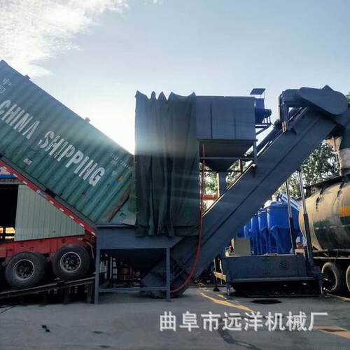 集装箱粉煤灰卸车机水泥灰集装箱卸灰机固定式集装箱拆箱卸灰机